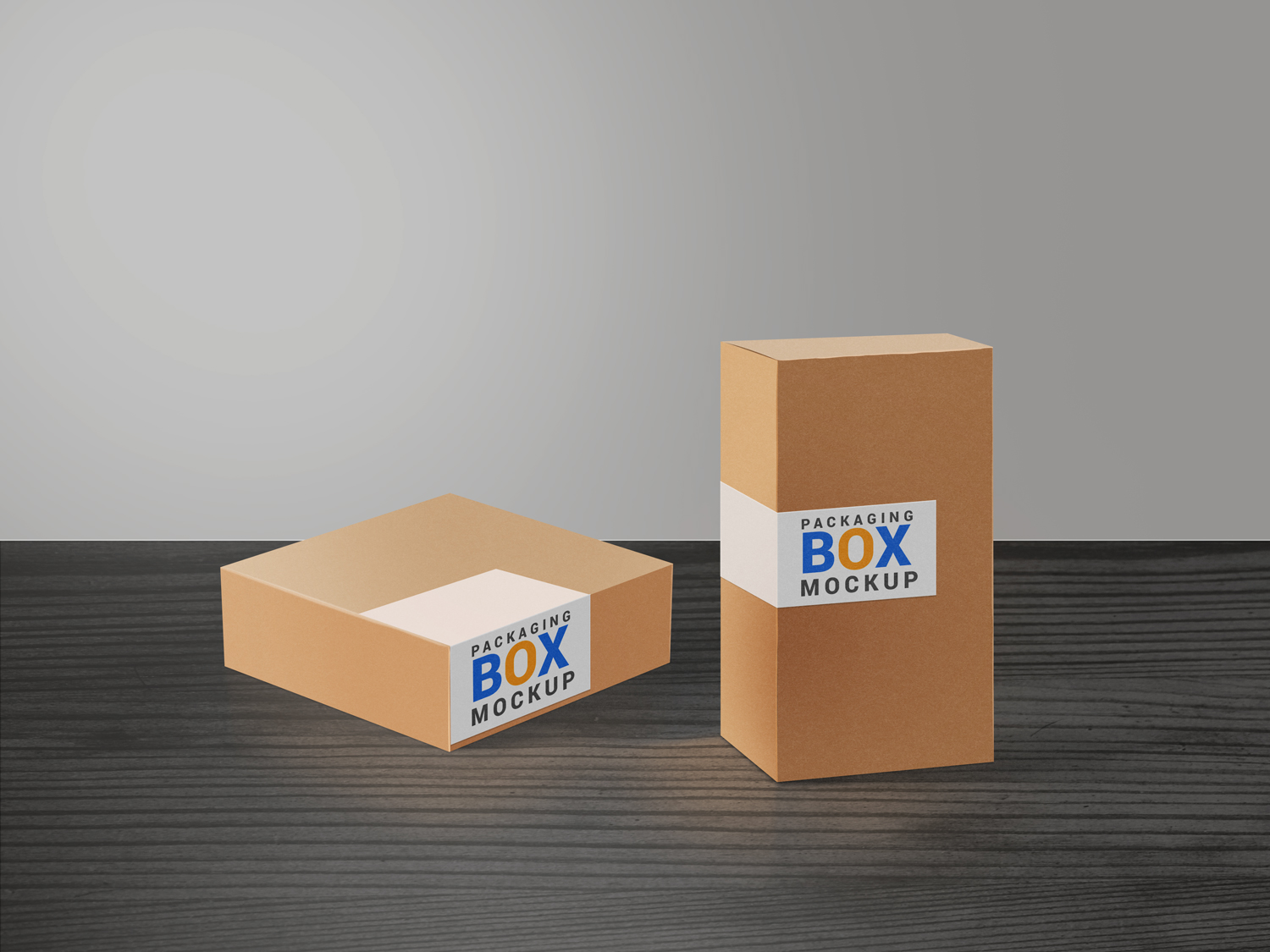 Product Packaging Boxes PSD Mockup