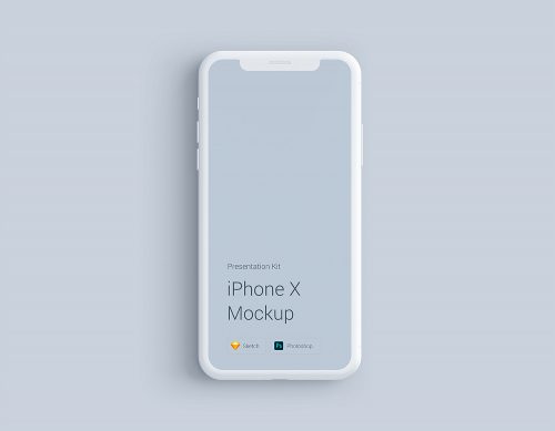 iPhone X Clay Mockup PSD