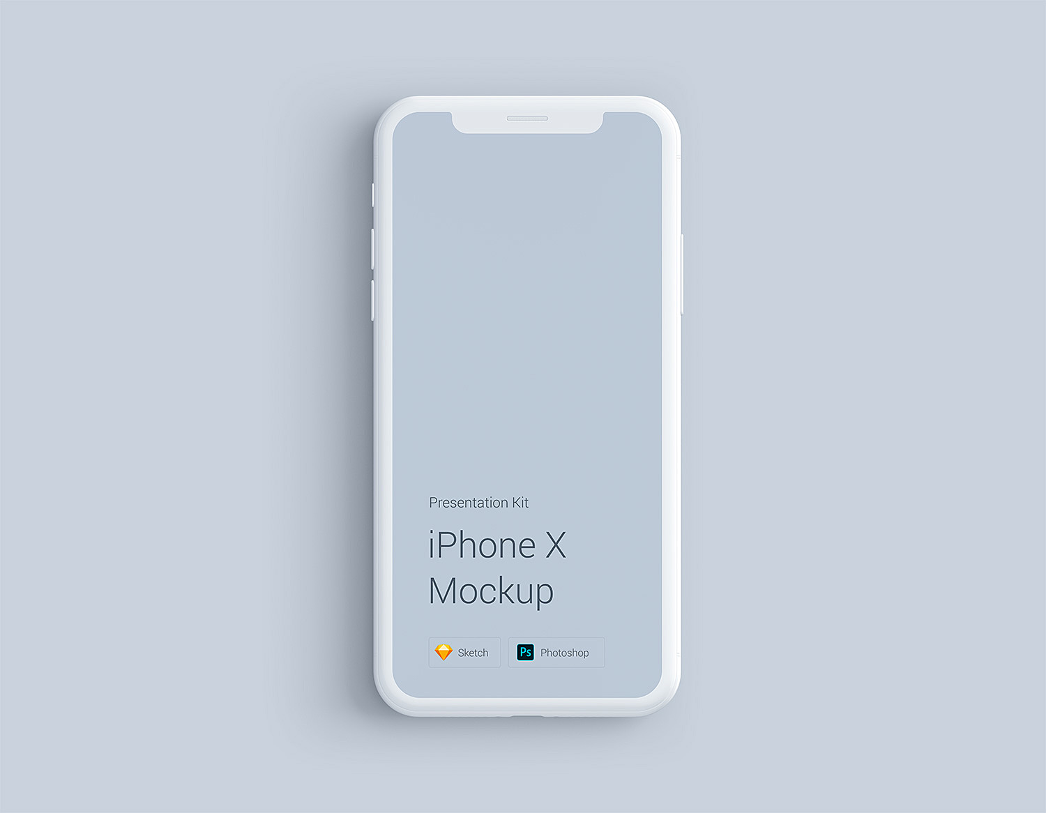 iPhone X Clay Mockup PSD