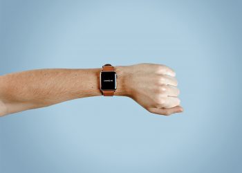 Apple Watch Mockup on Man's Hand