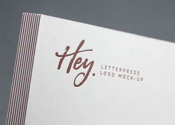 Letterpress Logo Mockup PSD