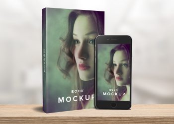 Paperback Book with iPhone Mockup