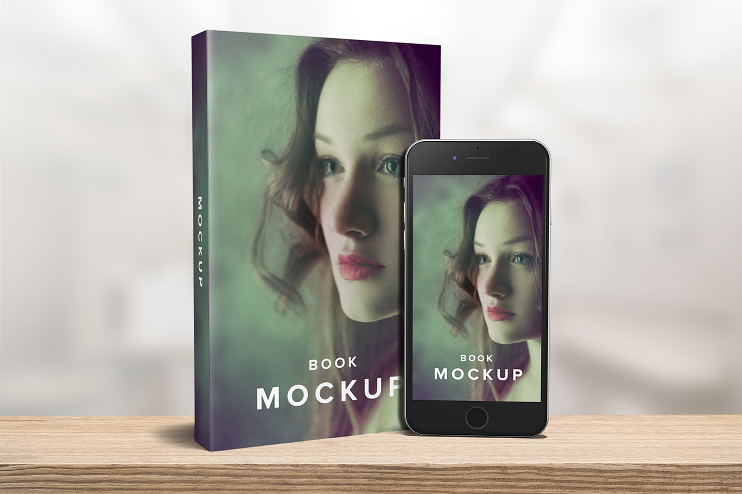 Paperback Book with iPhone Mockup