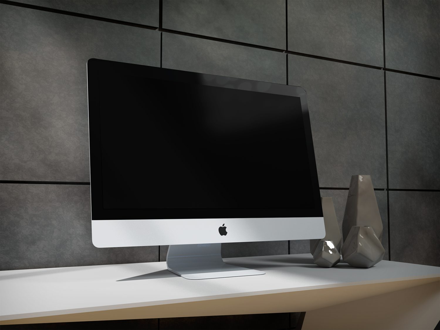 Realistic 5k iMac Mockup PSD