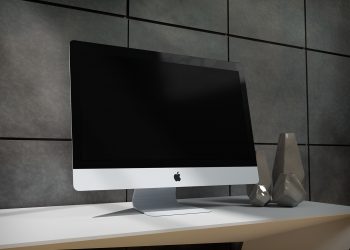 Realistic 5k iMac Mockup PSD