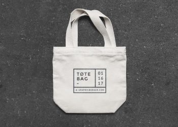 Small Canvas Tote Bag Mockup