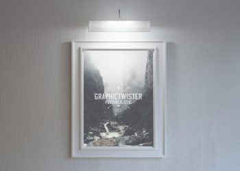 Wall Poster Photo Frame Mockup