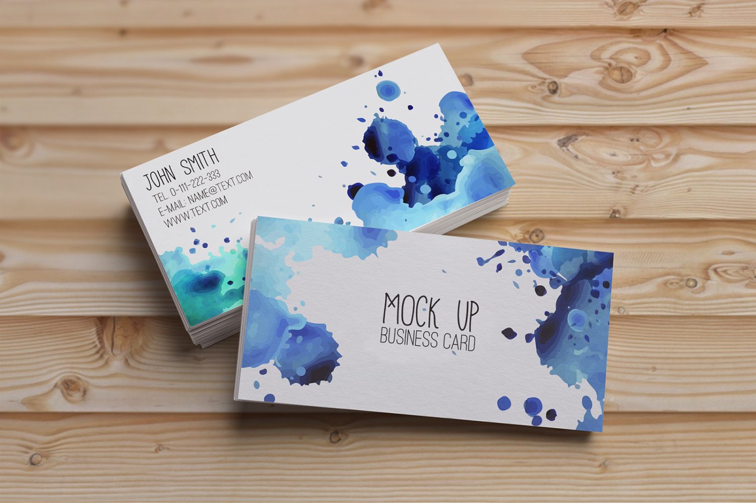 Watercolor Business Card Mockup