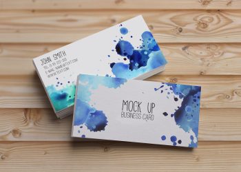 Watercolor Business Card Mockup