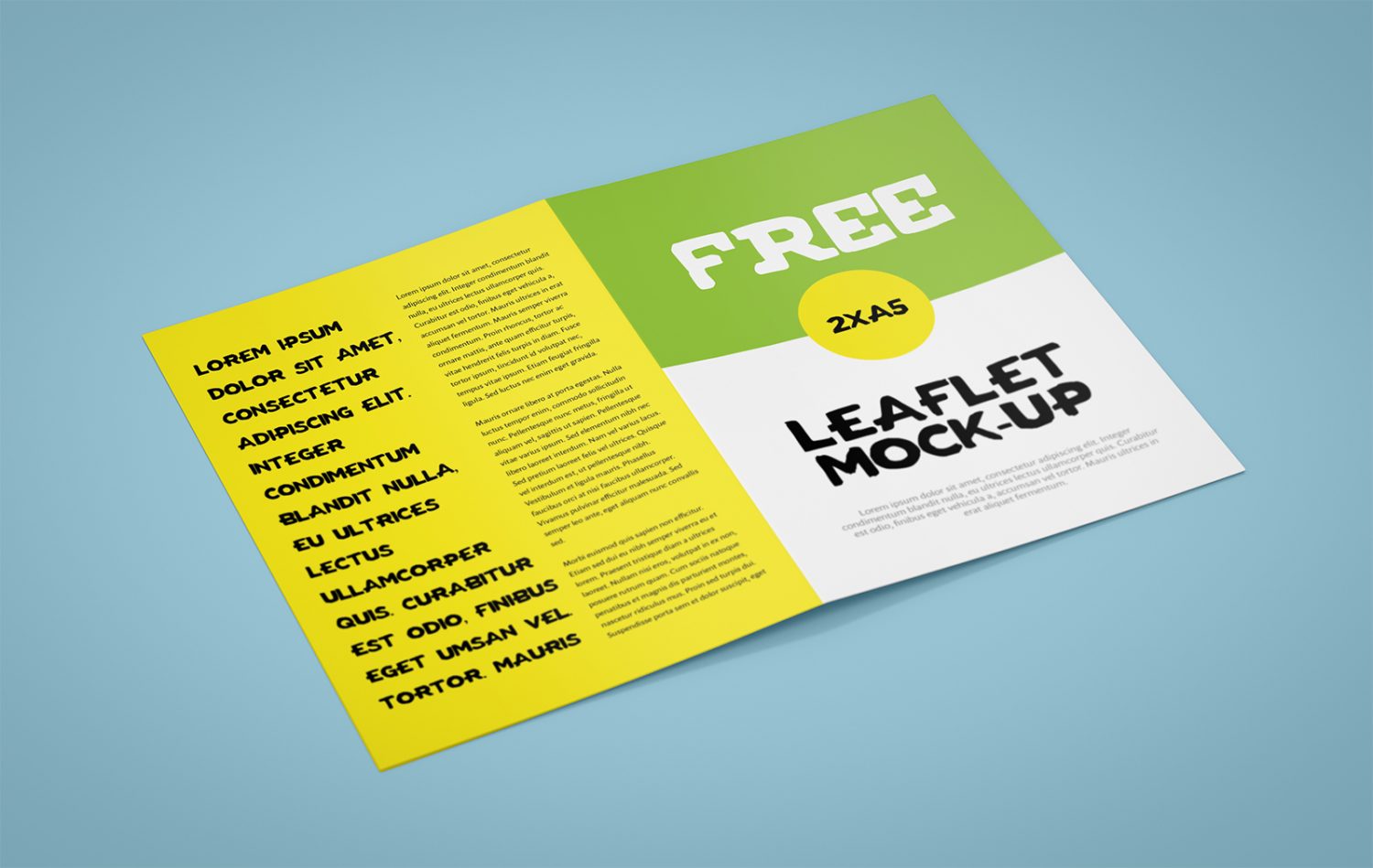 Free A5 Leaflet Mockup PSD