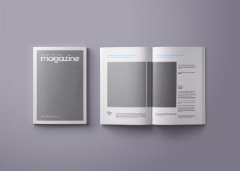 Free A4 Magazine Mockup PSD