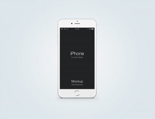 Frontal View White iPhone Mockup