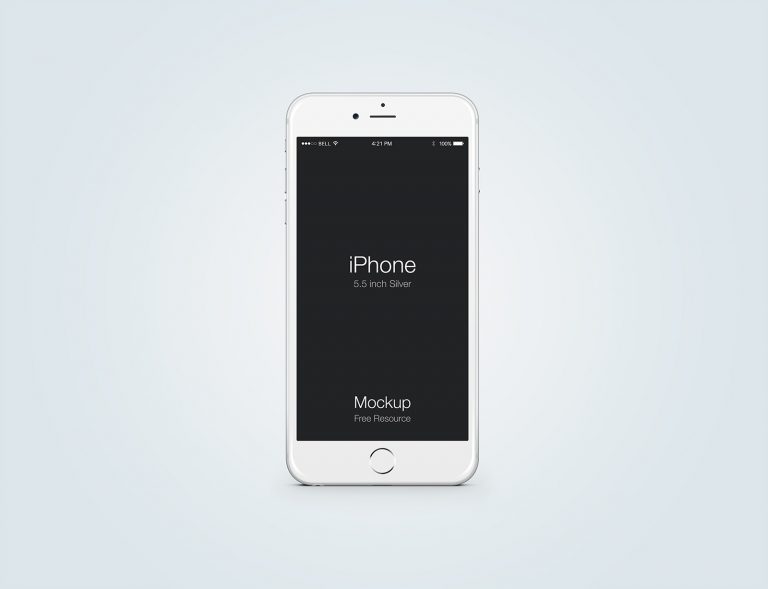 Frontal View White iPhone Mockup | Free Mockup World