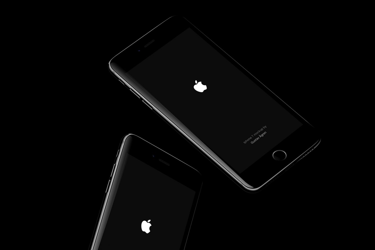 Floating iPhone 7 Jetblack Mockups