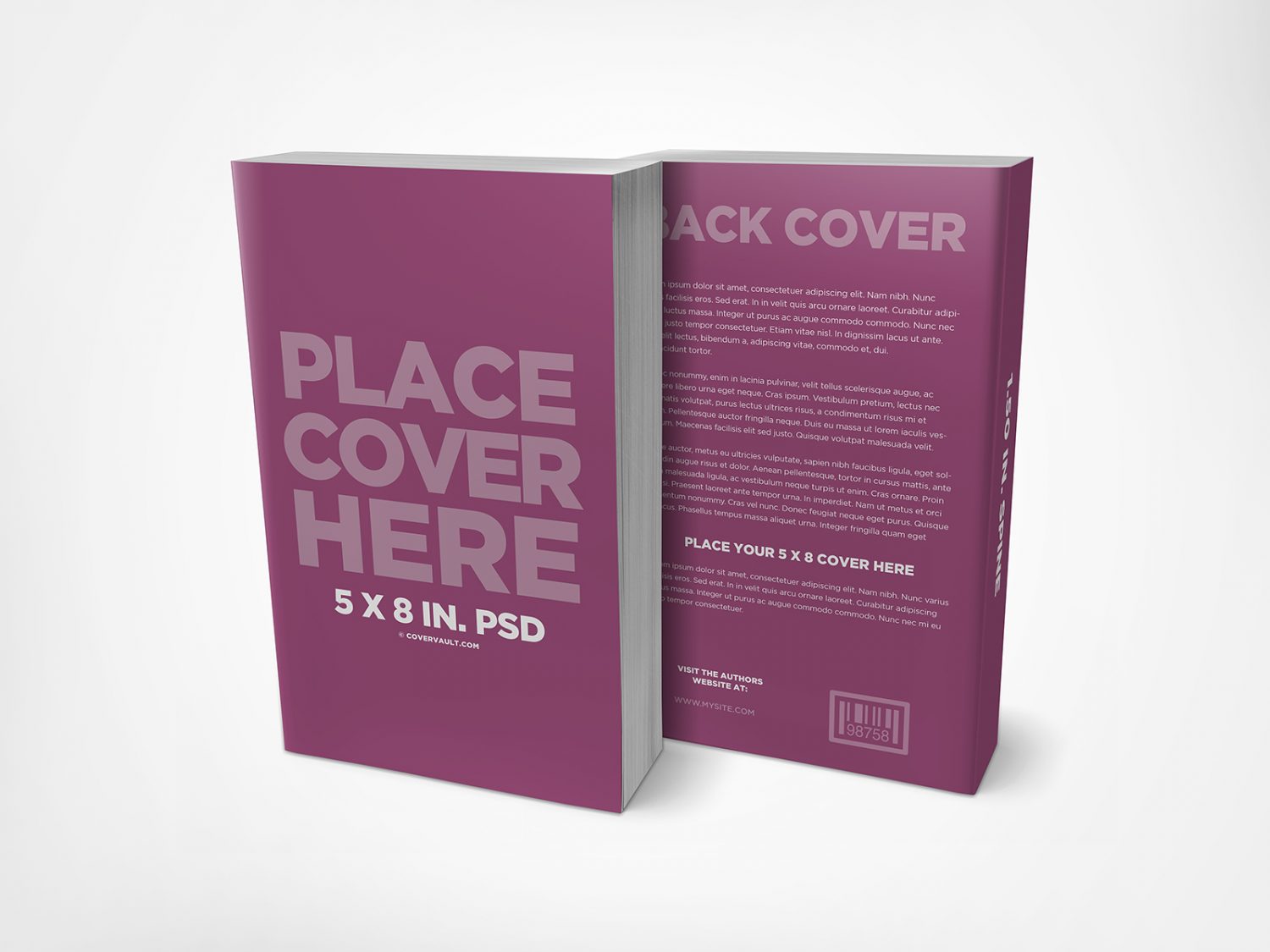 Front & Back Paperback Book Mockup