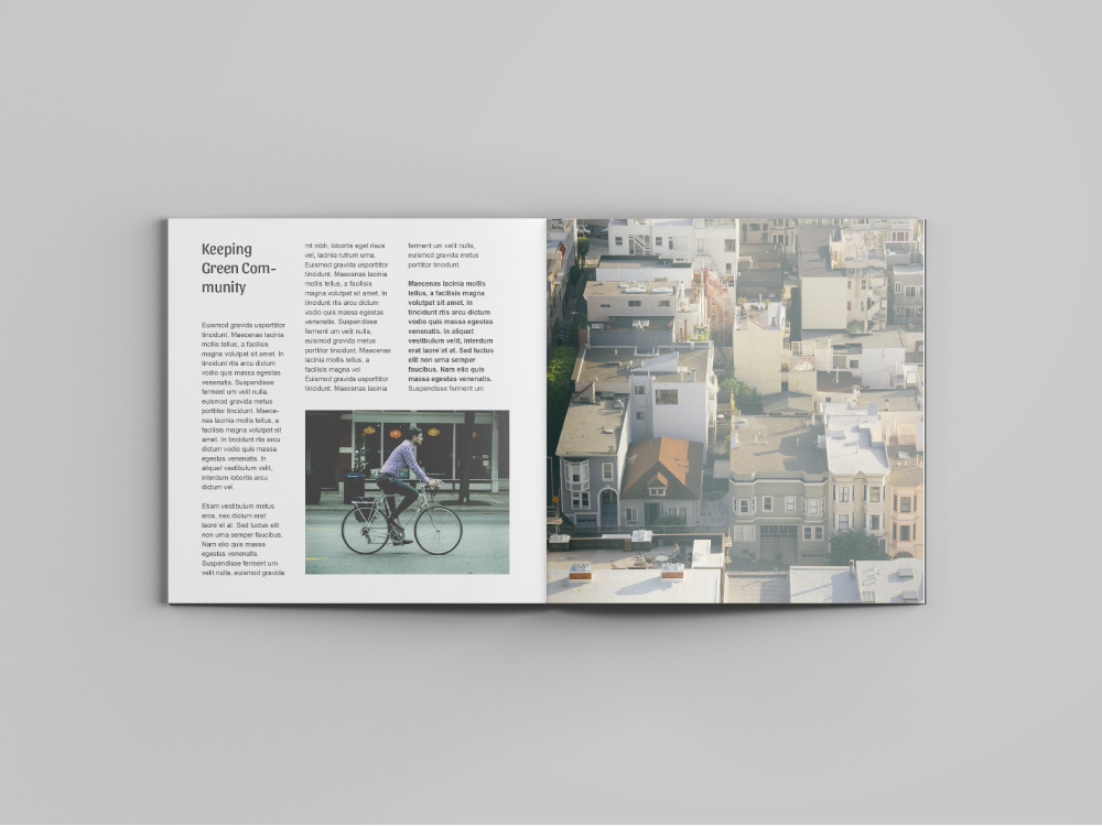 Square Magazine Mockup PSD