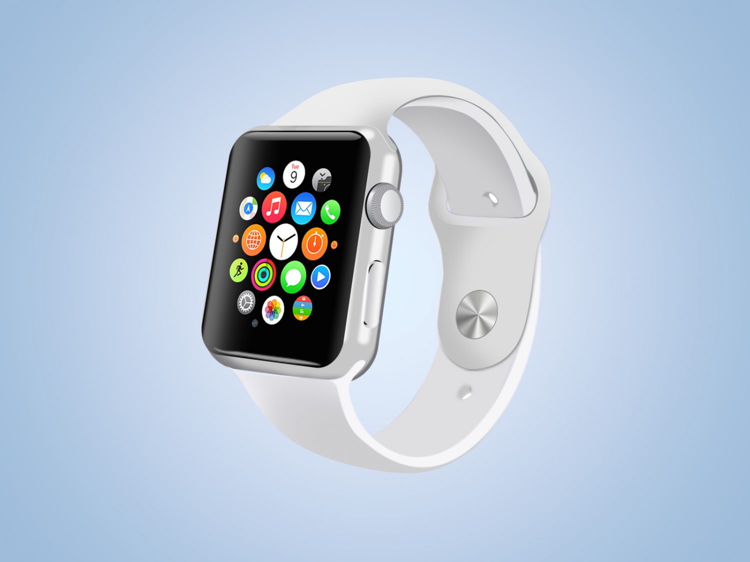 White Apple Watch Mockup