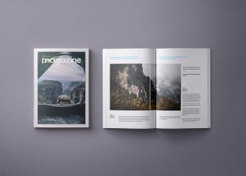 A4 Magazine Mockup Template PSD