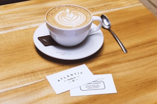 Business Cards and Coffee Cup Mockup