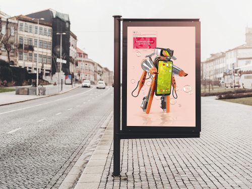 Outdoor Advertising Poster Mockup PSD