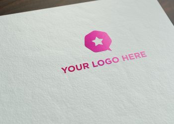 Realistic Logo Mockup PSD