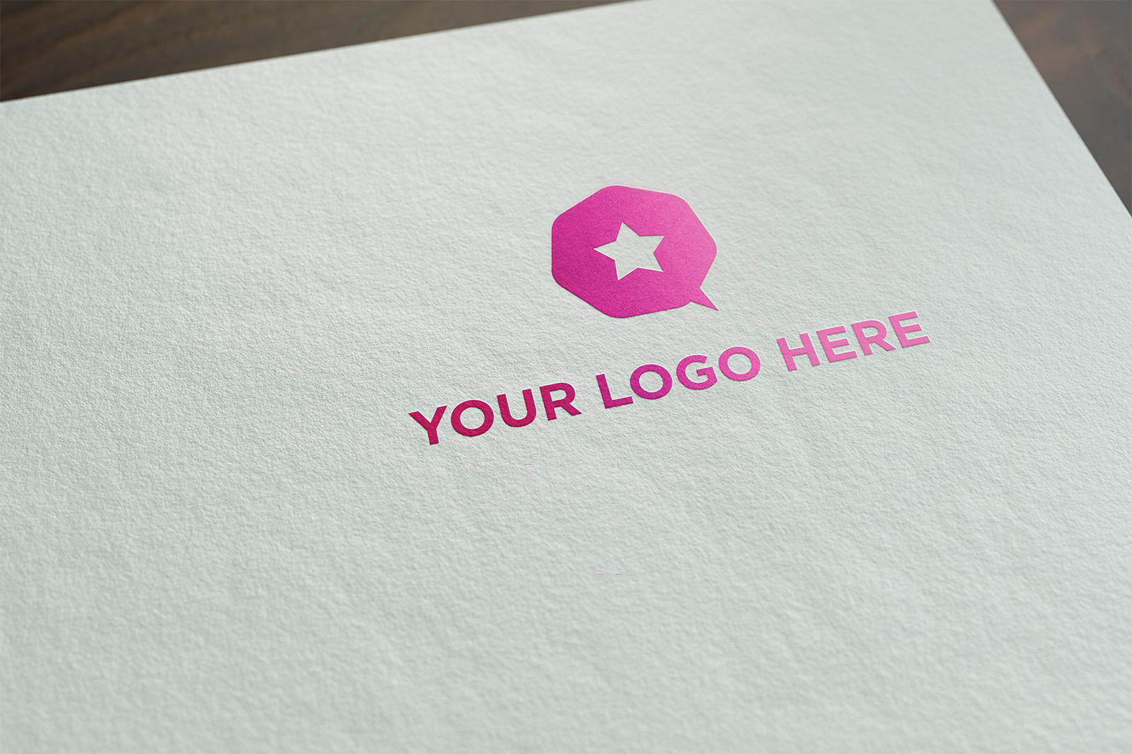 Realistic Logo Mockup PSD