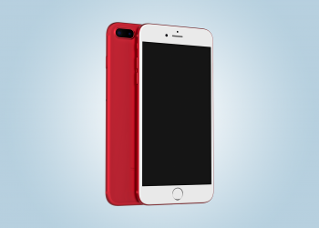 Red Clean iPhone Mockup