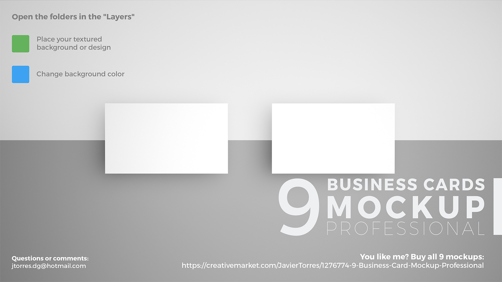 9 Business Card PSD Mockup
