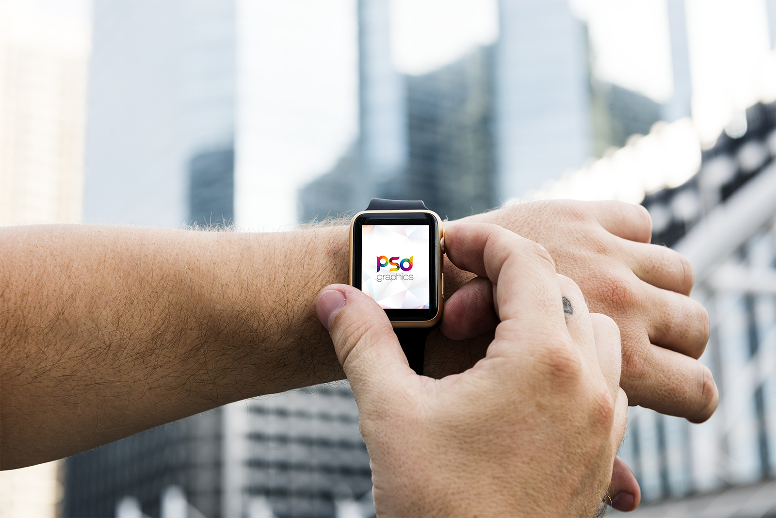 Apple Watch Mockup Free PSD