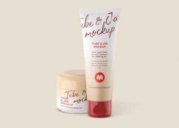 Cosmetic Tube Jar Mockup