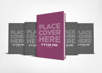 Free Hardcover Book Series Presentation Mockup