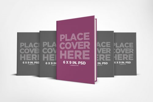 Free Hardcover Book Series Presentation Mockup