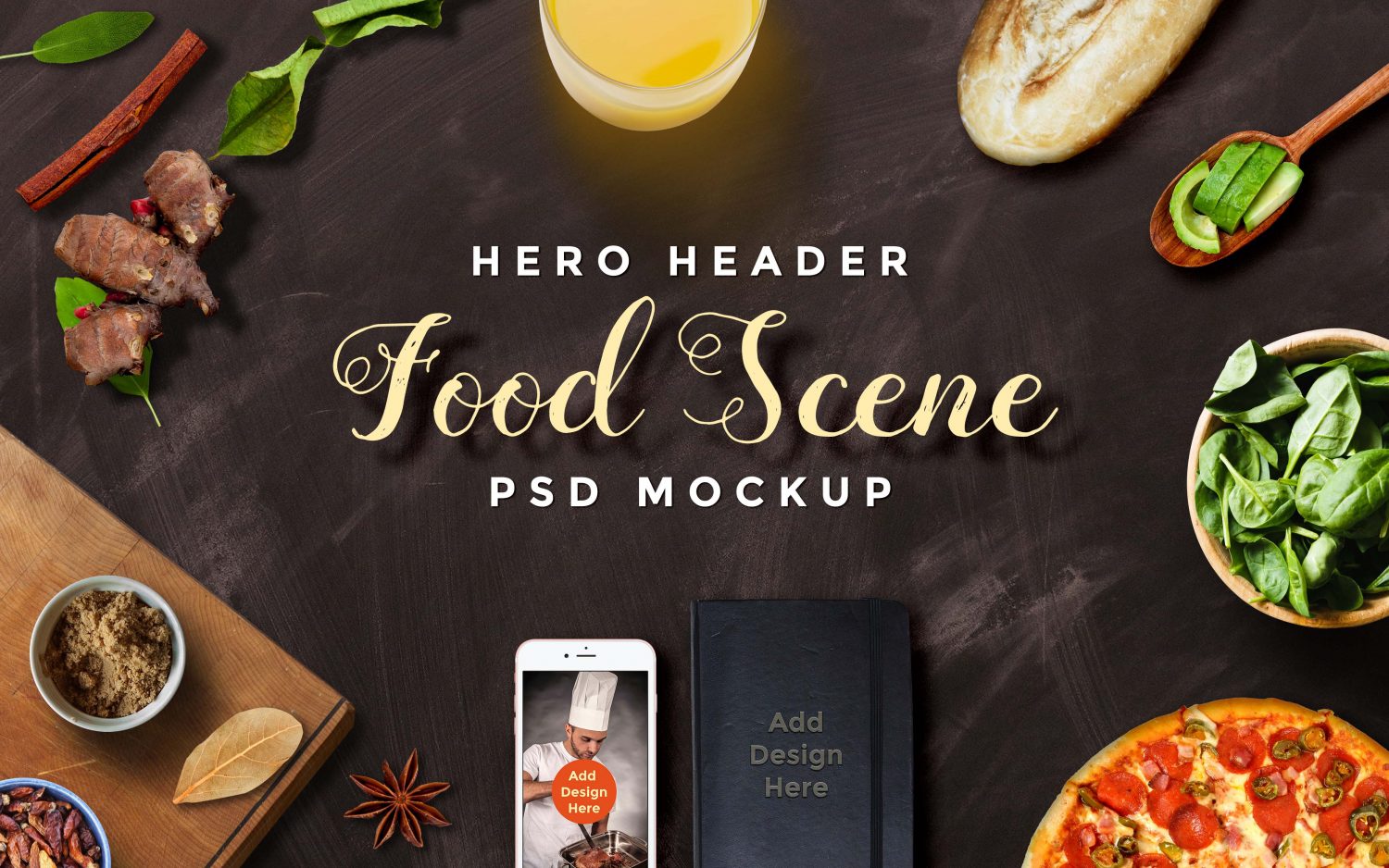 Hero Header Scene Mockup