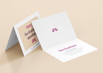 Invitation Business Card Mockup