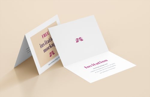 Invitation Business Card Mockup