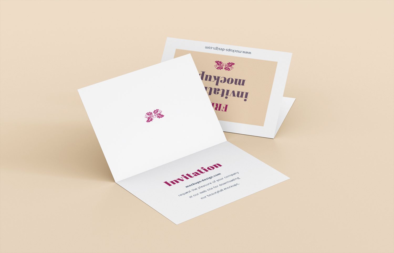 Invitation Business Card Mockup