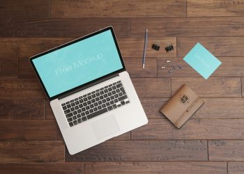 MacBook Pro Wooden Table