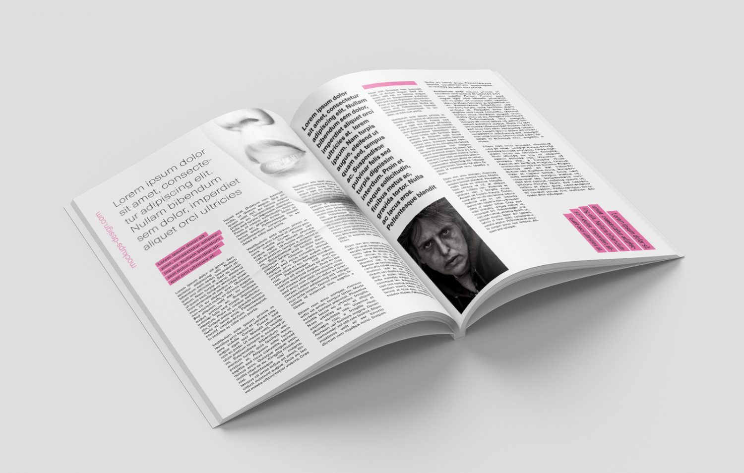 Magazine Mockup Free PSD (7 scenes)