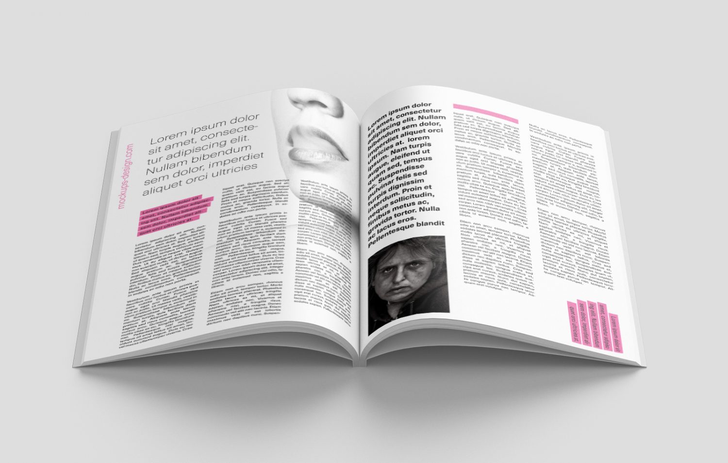 Magazine Mockup Free PSD (7 scenes)