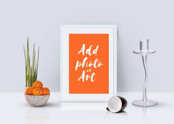 Photo Frame Mockup Scene PSD