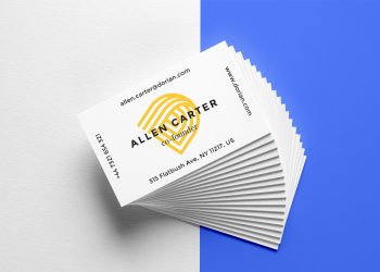 Realistic Business Cards Mockup #6