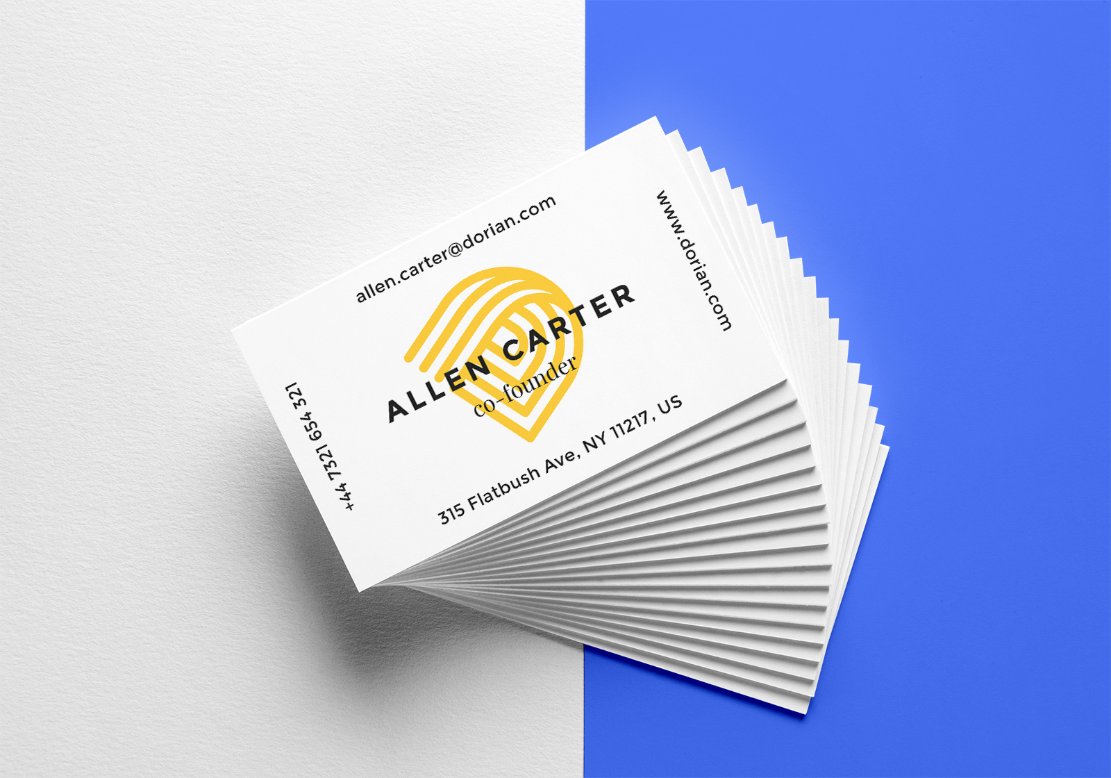 Realistic Business Cards Mockup #6