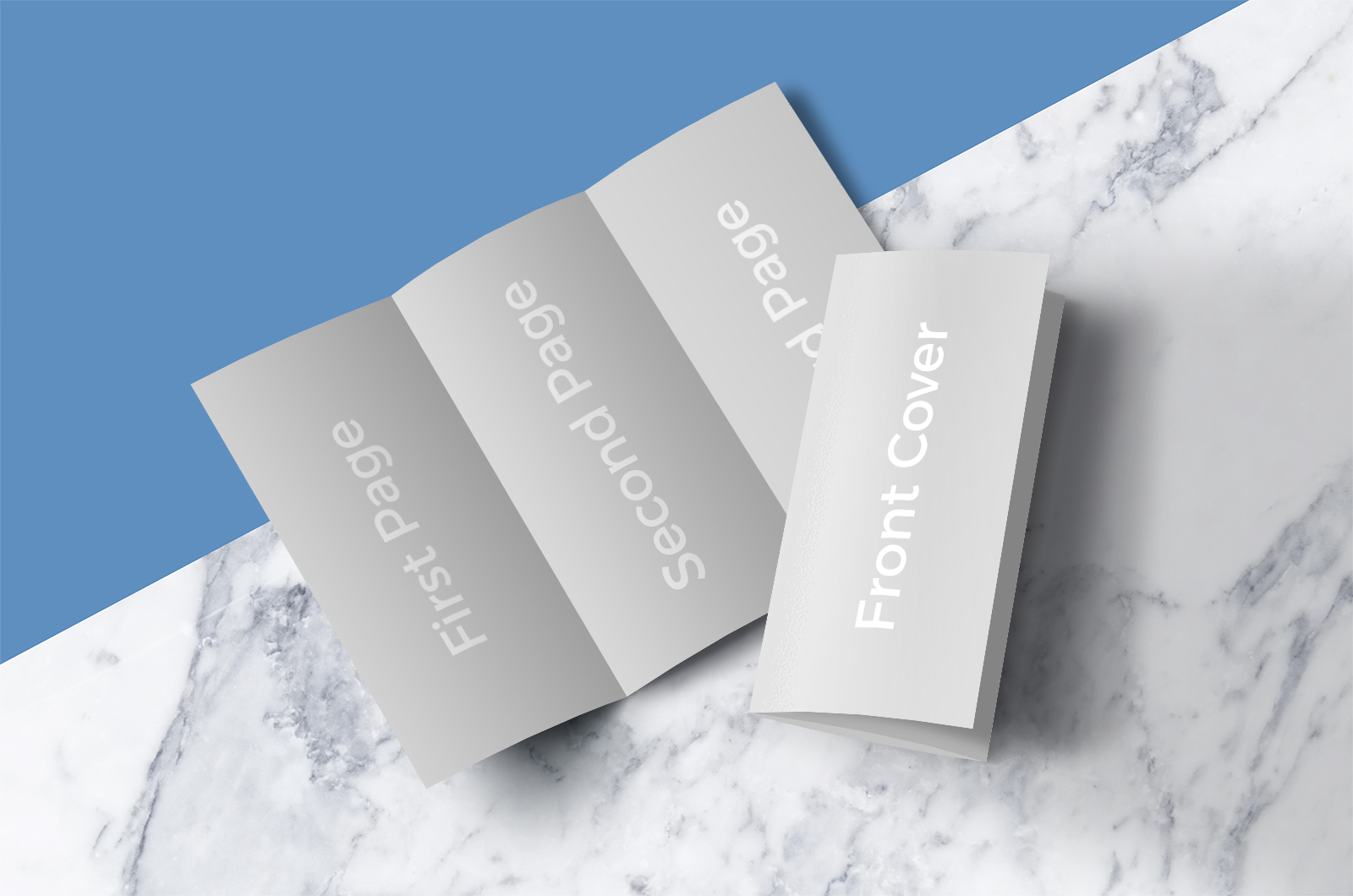 Tri Fold Brochure Mockup Free PSD