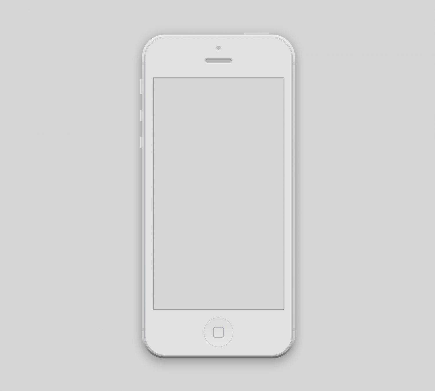 iPhone 5 White PSD Mockup