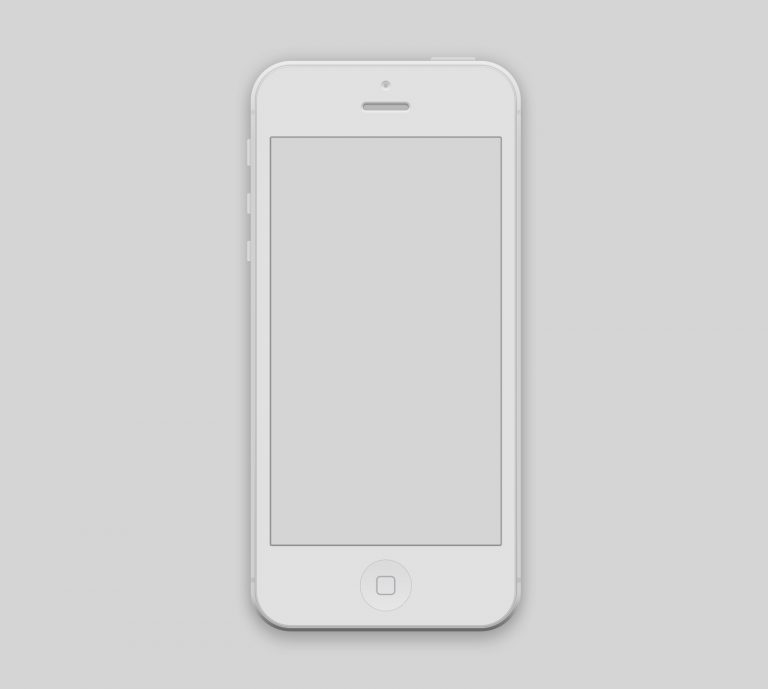 iPhone 5 White PSD Mockup — Free Mockup World