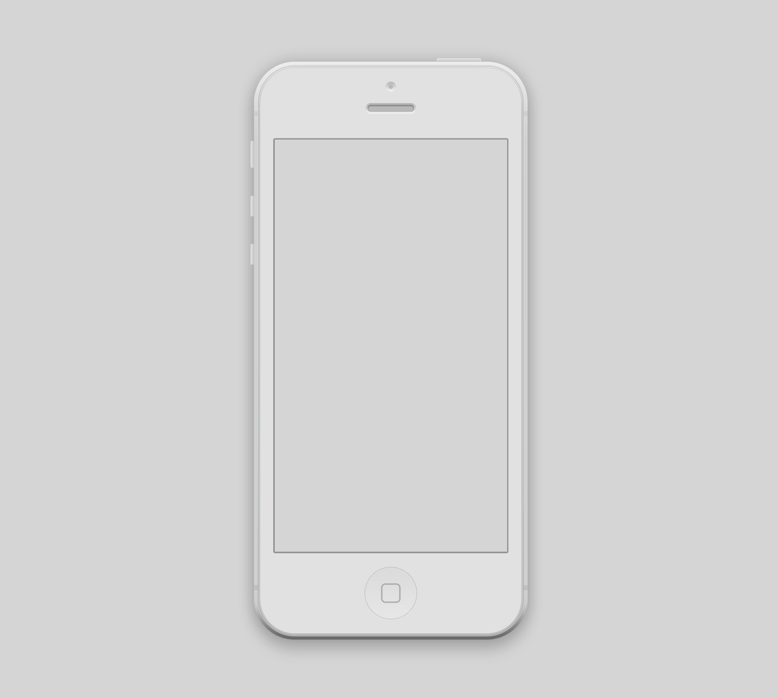 iPhone 5 White PSD Mockup