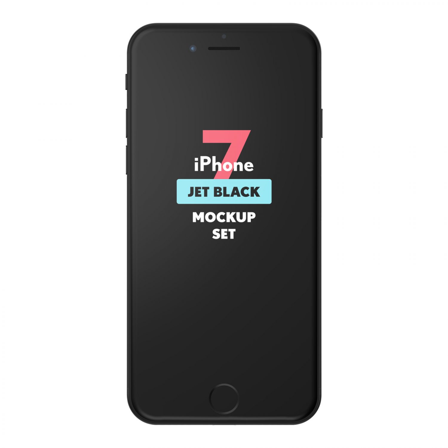 iPhone 7 Jet Black Mockup Set