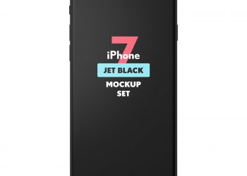 iPhone 7 Jet Black Mockup Set