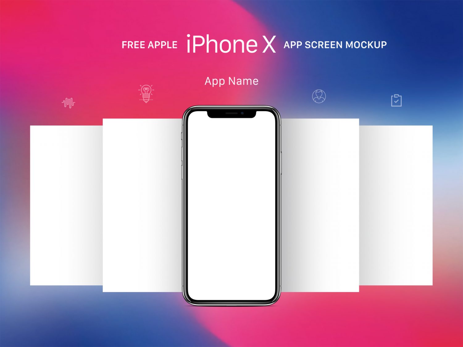 iPhone With App Screens Mockup