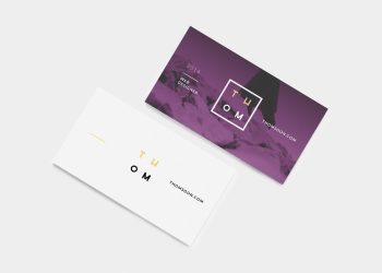 6 Business Cards Mockup